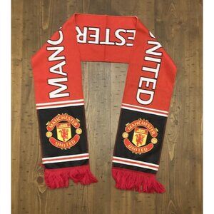 Manchester United Football Soccer Club Scarf Double Sided Red England